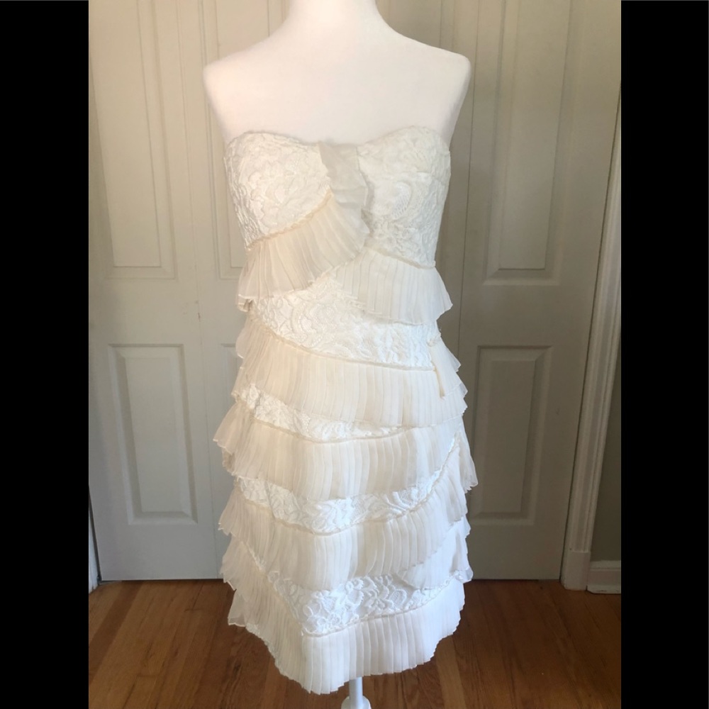 Cynthia Steffe strapless ruffle dress. NWT.